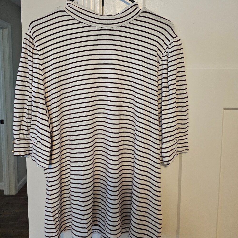 Draper James Short Sleeve Striped Shirt